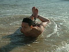 Lesbian Beach Bondage