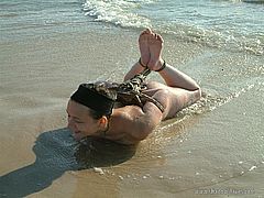 Lesbian Beach Bondage